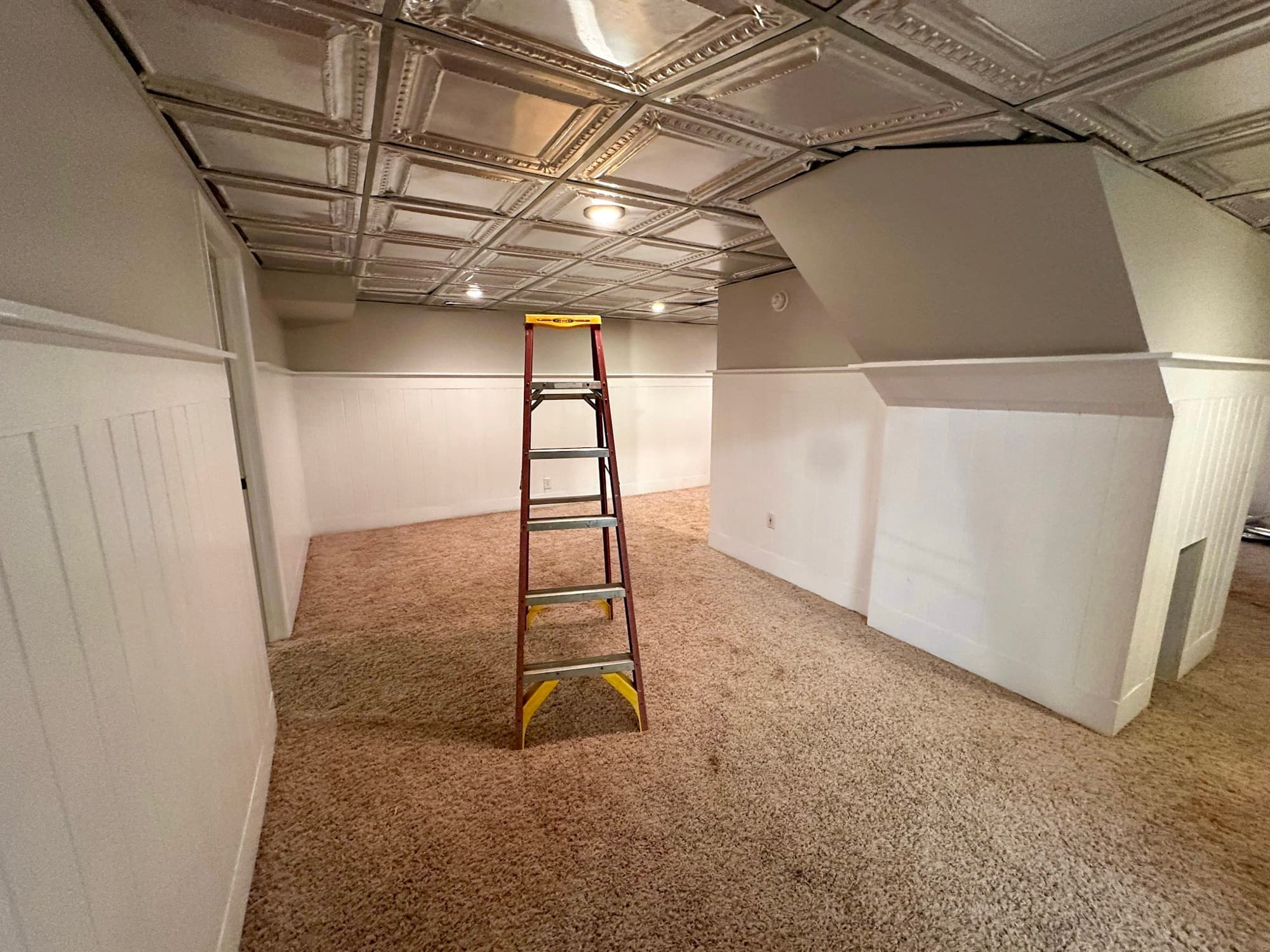 Ball Ground basement before renovation — unfinished space