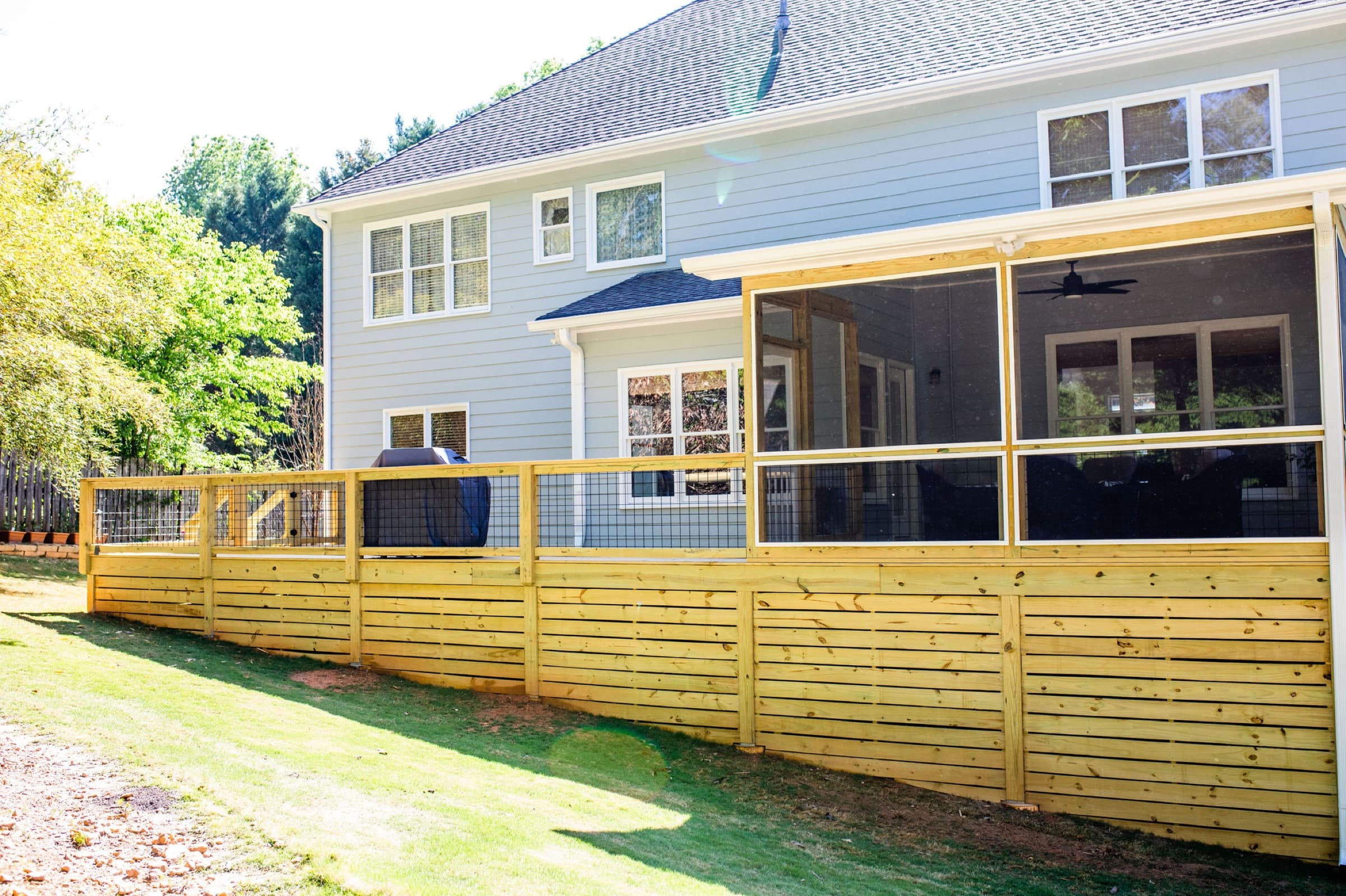 Bridgemill screened porch and deck detail
