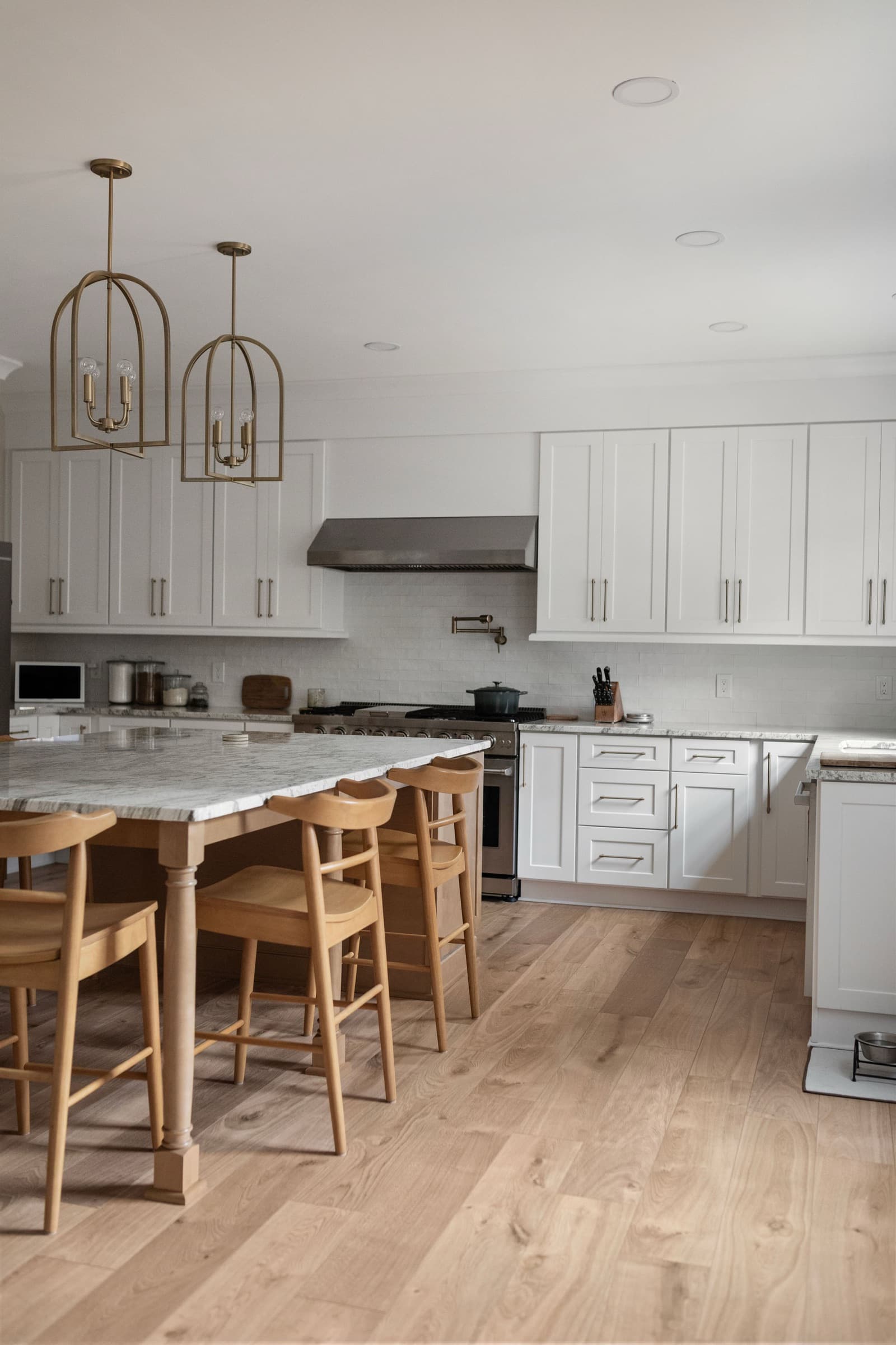 Powder Springs kitchen remodel — kitchen island open to dining area