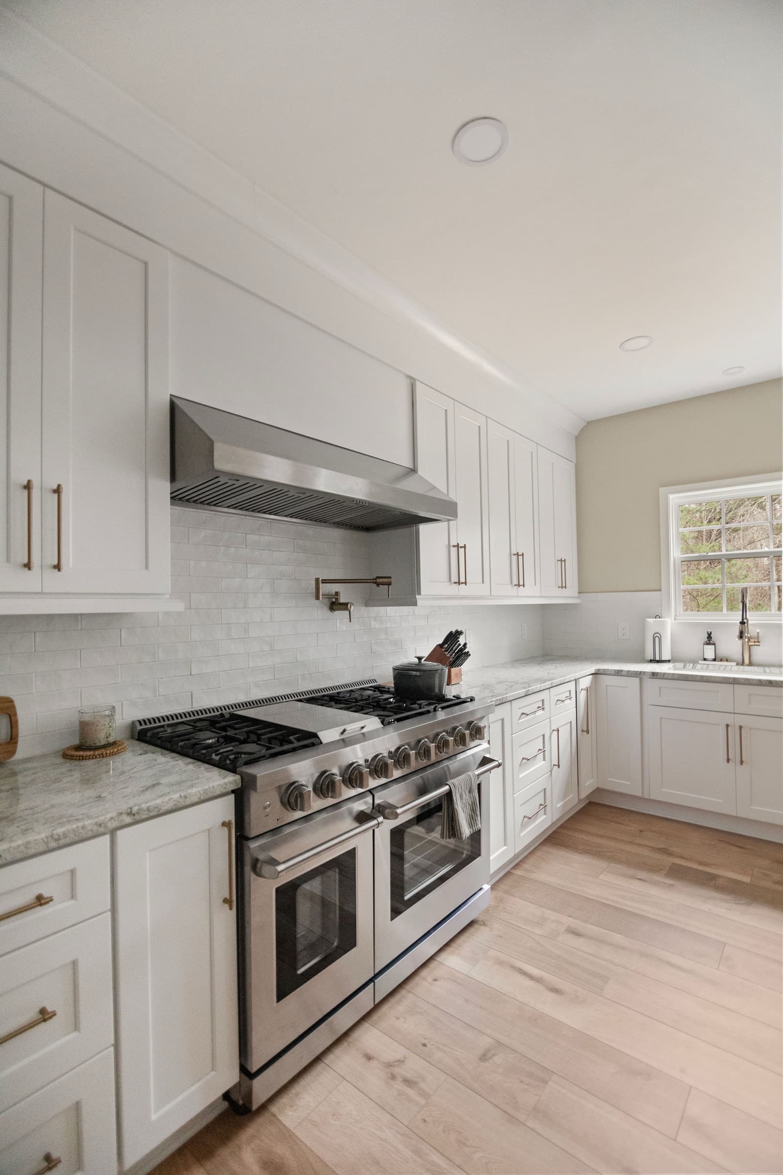 Powder Springs kitchen remodel — island cabinetry and hardware detail