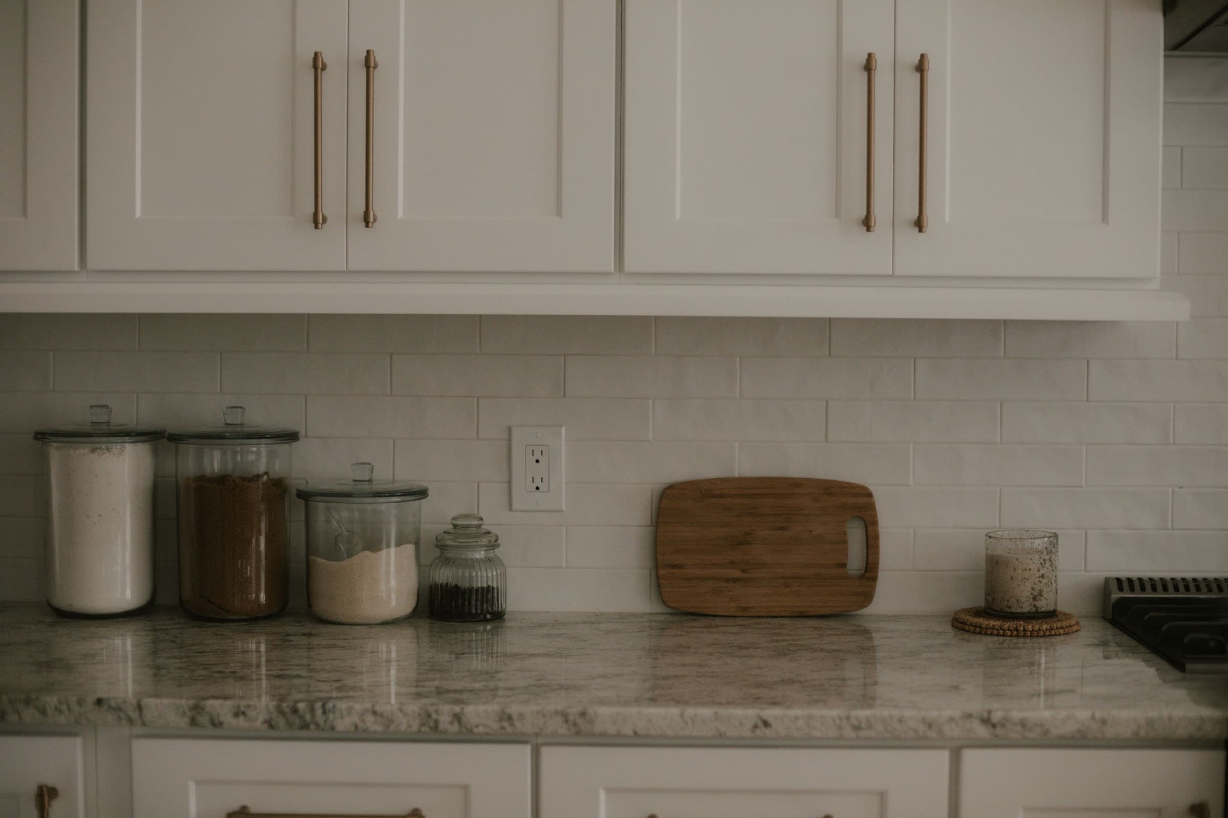 Powder Springs kitchen remodel — subway tile backsplash detail