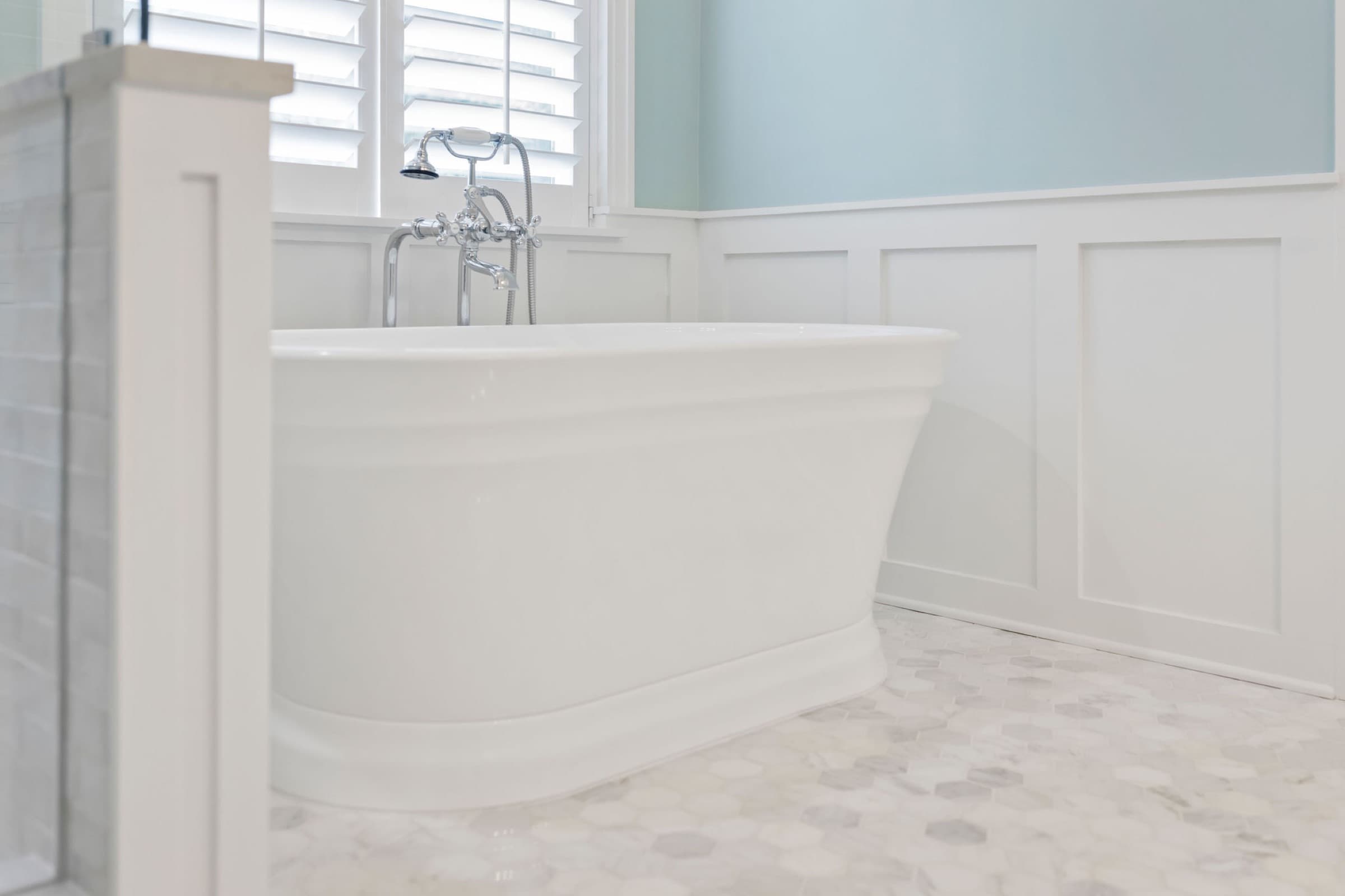 Spa-style bathroom remodel detail