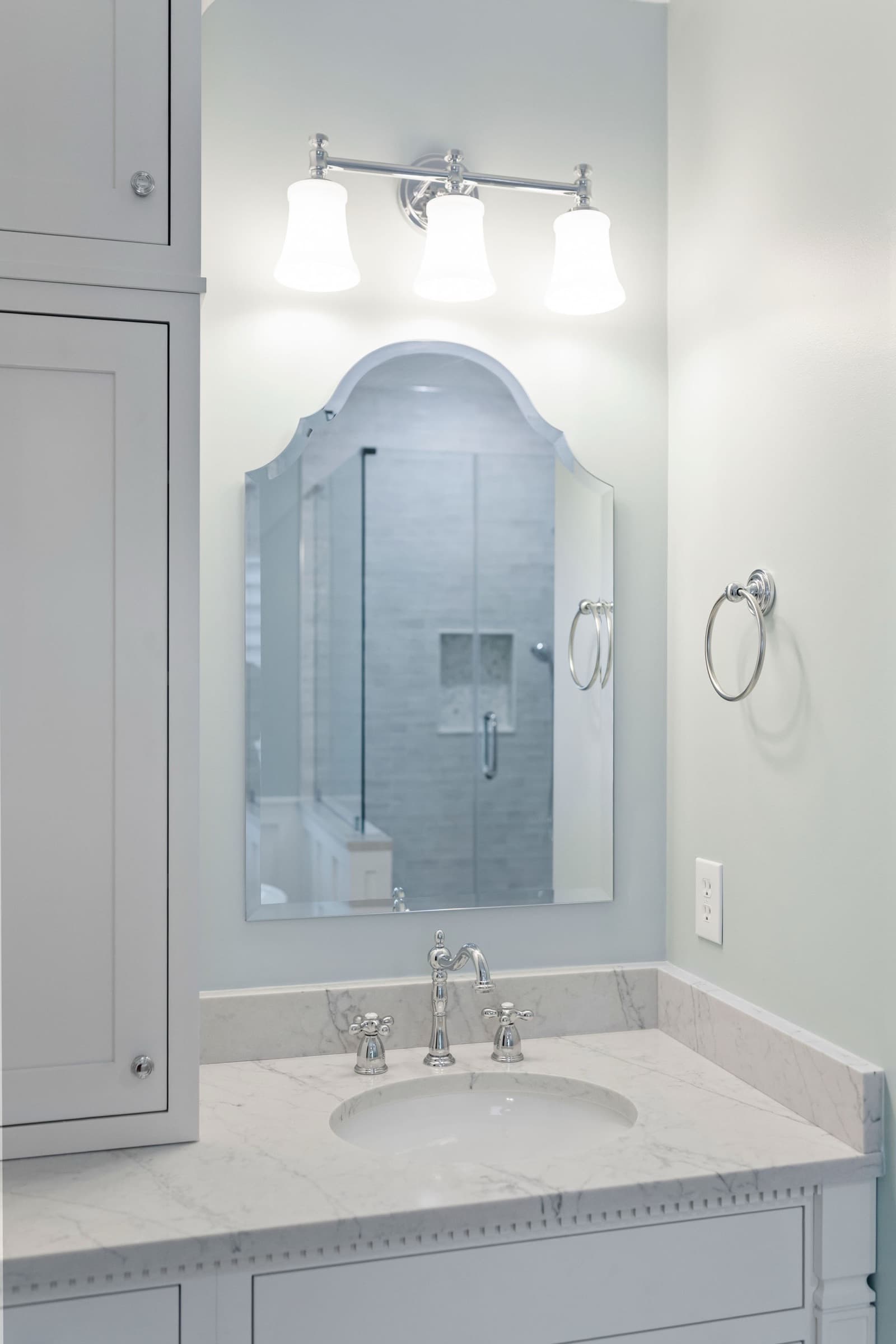 Spa-style bathroom remodel detail