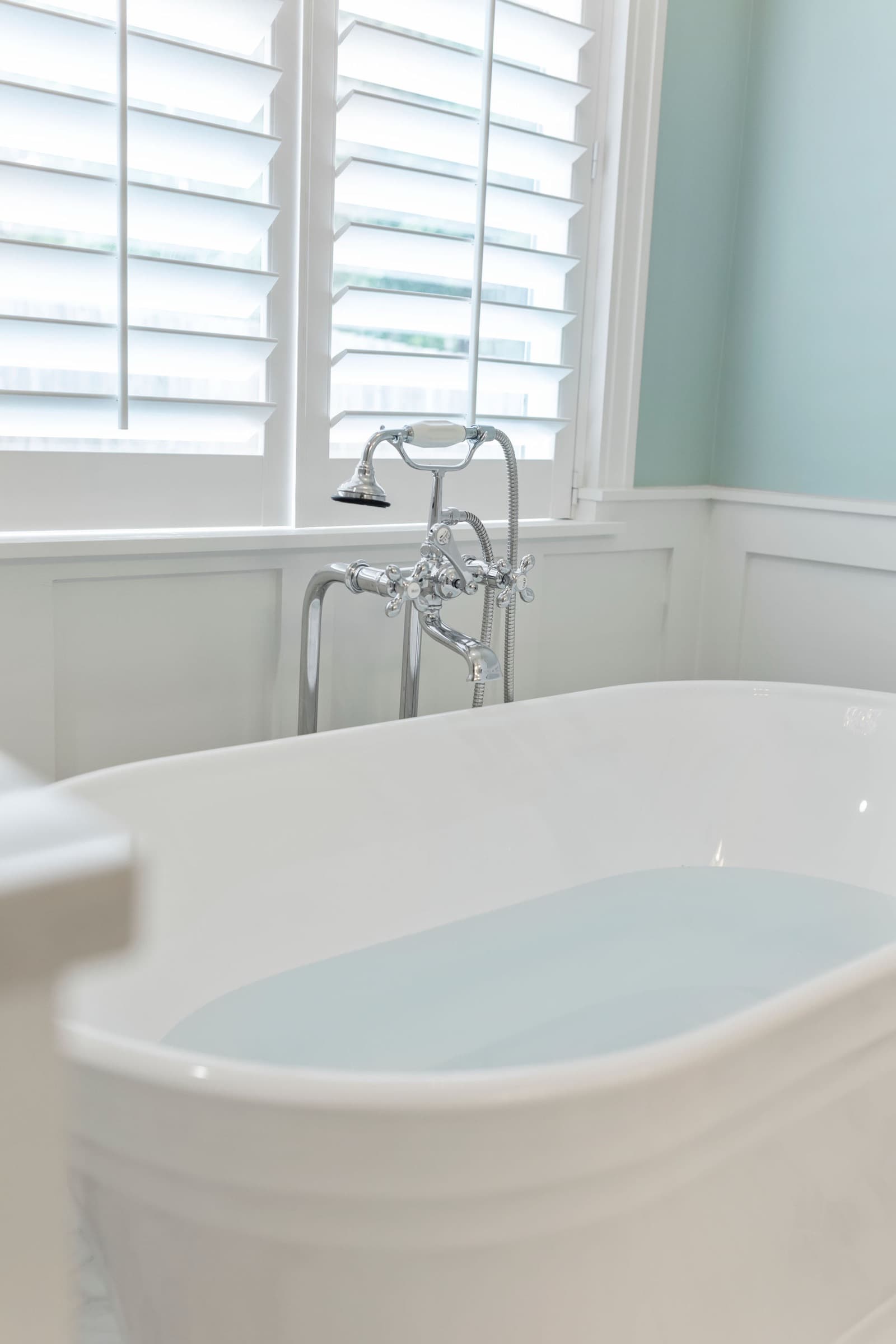 Spa-style bathroom remodel detail