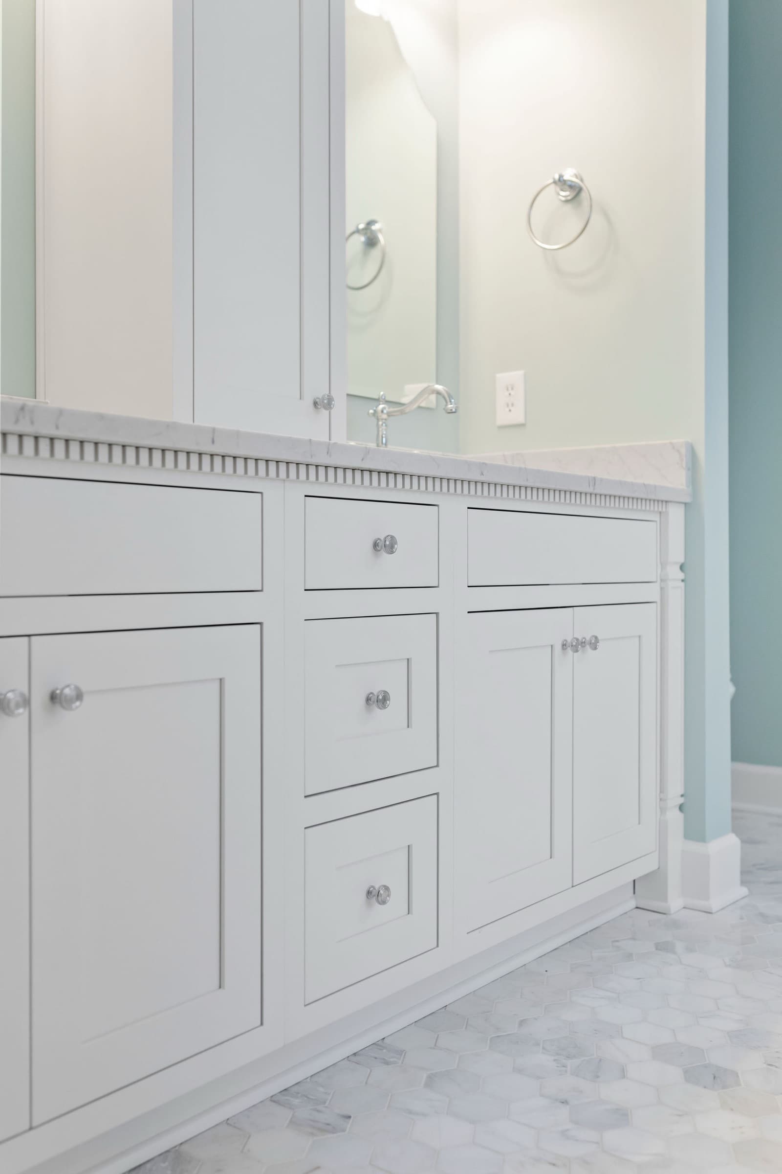 Spa-style bathroom remodel detail