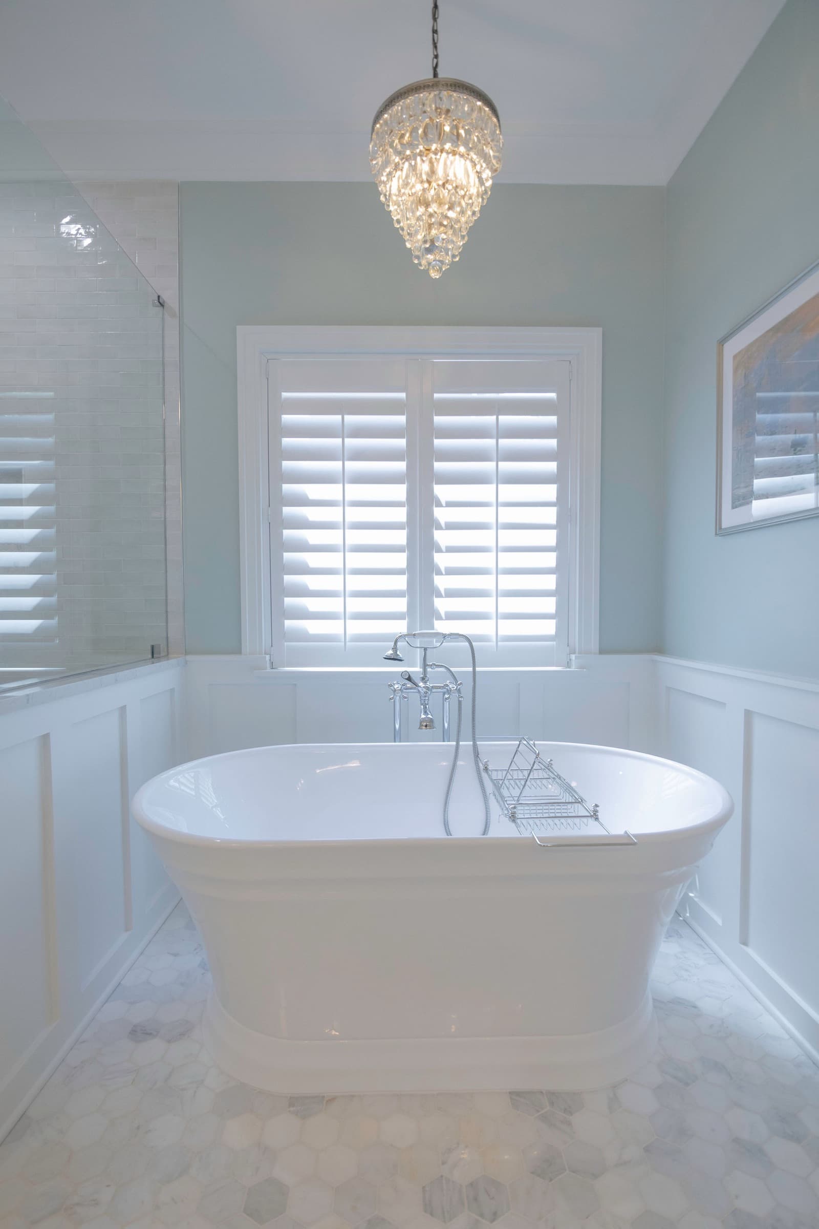 Spa-style bathroom remodel detail
