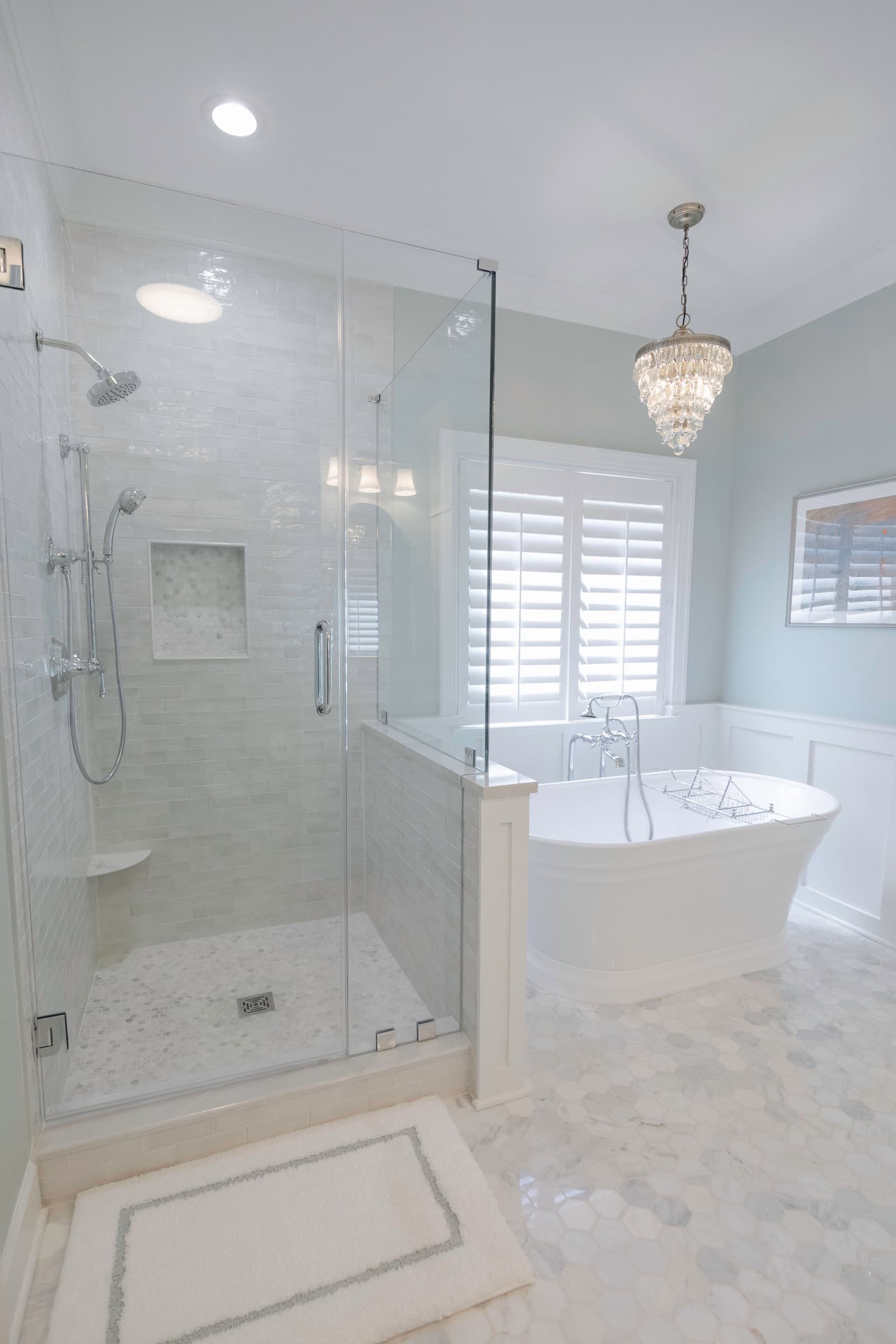 Spa-style bathroom remodel detail